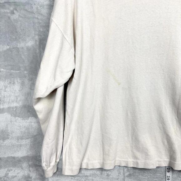 Vintage Point Zero 1955 Sweatshirt Made in Korea Size M Cream ‘Good Look’ Y2K - Picture 5 of 8